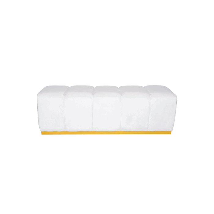 Banquette GARAMOND matelassé blanche