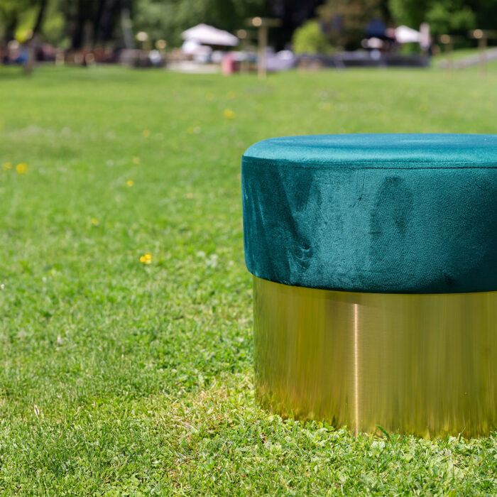 Pouf velour vert – Image 2