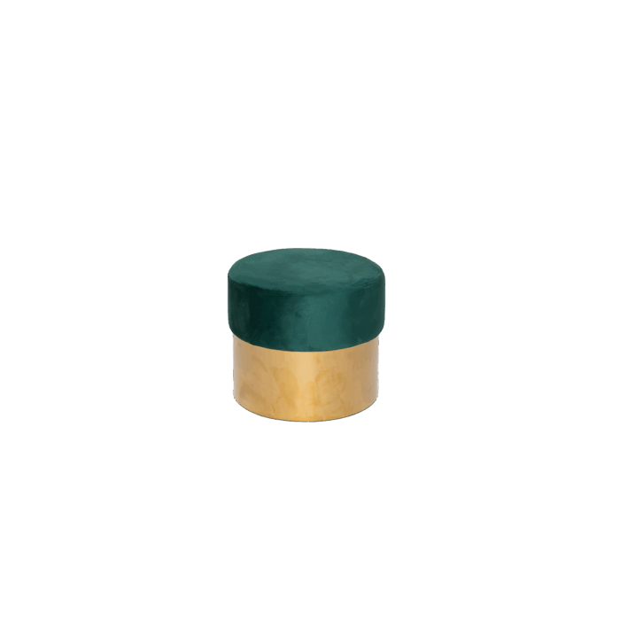 Pouf velour vert