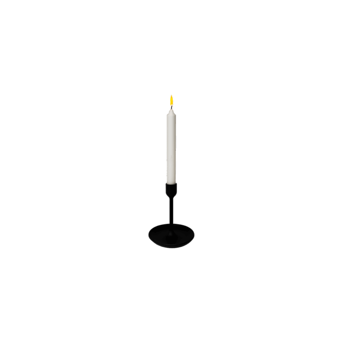Bougeoir noir en métal – Image 2